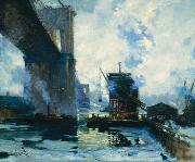 Jonas Lie Morning on the River oil